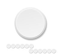 XILMARK Tapas de Plástico Reutilizables para Yogurteras, Botes y Vasos de Cristal para Postres, compatibles con marcas comerciales, diámetro 56 mm. Pack 12 unidades
