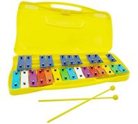 Xilófono de 25 notas con mazos Glockenspiel Instrumento de percusión musical xilófono amarillo
