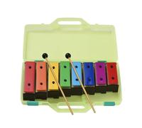 Xilófono De 8 Notas, Colorido Glockenspiel, Resonador De Placas De Metal Extraíbles Con Mazos De Plástico, Funda Verde