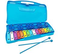 Xilófono Escolar 25 Teclas, Carrillon Cromatico, Xilofono 25 Con Mazos Cromáticos Glockenspiel Instrumento Musical De Percusión Azul
