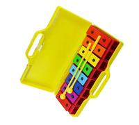 Xilófono Glockenspiel con caja de resonancia de 8 notas en color con mazo, instrumento Musical de golpe manual Kit De Glockenspiel Profesional