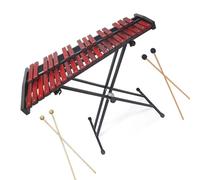Xilófono Glockenspiel de madera profesional portátil de 37 notas con mazos y soporte ajustable