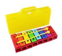 Xilófono Glockenspiel - Juguete de 8 teclas de 37x13x4cm, instrumento musical de metal, resonador afinado con mazos y de transporte | Juguete educativo para niños pequeños, escuela, aula, práctic