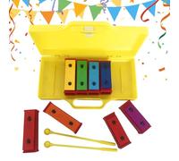 Xilófono Glockenspiel - Juguete musical para niños, llaves de metal afinadas, mazos dobles, ayuda de percusión | Herramienta de aprendizaje para adolescentes, escuela, hogar, sala de juegos, pree