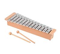 Xilófono Glockenspiel Portátil 13 Notas, con Palos de Madera | Barras de aluminio y haya, sonido claro y resonante, compacto para llevar a cualquier parte