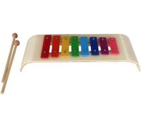 Xilófono Glockenspiel, Xilófono Instrumento de percusión de xilófono de madera y aluminio de 8 tonos Glockenspiel colorido