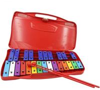 Xilófono Glockenspiel, Xilófono Placa de aluminio golpeada a mano Instrumento de percusión Xilófono de placa de hierro de 25 tonos
