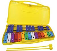 Xilófono Glockenspiel, Xilófono Placa de aluminio golpeada a mano Instrumento de percusión Xilófono de placa de hierro de 25 tonos(B)