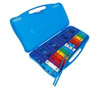 xilófono kit Xilófono De 25 Notas Placa De Aluminio Piano Con Golpe Manual Estuche De Transporte ABS Música Rítmica De Percusión(Blue)