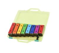 Xilófono Musical Xilófono De 8 Notas Glockenspiel Colorido Placas De Metal De Color Arcoíris Extraíbles Campanas Resonadoras Con Mazos De Plástico