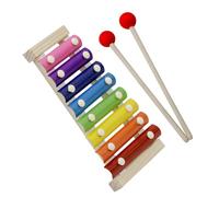Xilófono portátil de 8 notas para niños, textura de madera natural con codificación de colores vibrantes, juguete musical para la unión familiar, instrumentos musicales para niños pequeños