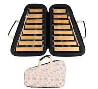 xilófono profesional 16 Teclas Glockenspiel 16 Notas Placa De Aluminio Xilófono Instrumentos Musicales Con Mazos De Caja(Aprico pink)