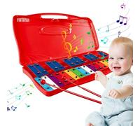 Xilófono profesional, Glockenspiel cromático, Xilófono de metal de 25 notas para niños, Coloridos juguetes educativos musicales tempranos para Acción de Gracias, días festivos, Año Nuevo, cumpleaños y