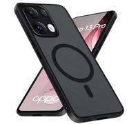 Xiltlly Funda Magnética para OPPO Reno13 Pro 5G, Compatible con MagSafe, Carcasa Translúcida Mate AntiChoque Protectora Case Cover Resistente a Arañazos para OPPO Reno13 Pro 6.83 Pulgadas, Negro