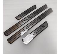 XILUOWUDI 4 Piezas Pegatinas para Umbral del Coche Protector de Arañazos para Chery OMODA 5 2021 2022 2023, Acero Inoxidable Protector Umbral Puerta Coche, DecoracióN para Estribos