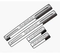 XILUOWUDI 4 Piezas Pegatinas para Umbral del Coche Protector de Arañazos para Nissan Qashqai J10 J11 2016-2023 2024 2025, Acero Inoxidable Protector Umbral Puerta Coche, DecoracióN para Estribos