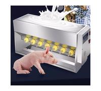 XILYZMO 14 Chupete Animales Pequeños Alimentador Leche, Automático Leche Cerdo Máquina Alimentación, Acero Inoxidable Termostato Automático Granja Dispensador Botellas Agua(74.3x35cm)