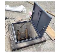 XILYZMO Aleación Aluminio Trampilla Acceso Al Techo Acceso Emergencia Ventanas Cubierta Escape Impermeable Trampilla Techo con Pestillo Puerta Cubierta Pozo para Patio Puerta(80x80cm)