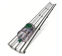 XILYZMO Cinta Transportadora Rodillos Gravedad Acero Inoxidable, Rampa Descarga Modular Para Logística Almacén Y Manejo Cajas Pesadas(Blanco,40x100cm)