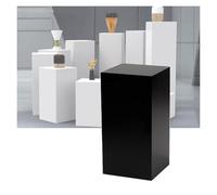 XILYZMO Cuadrado Mate Soportes Exhibición, Figuras Elevadoras Titular del Espectáculo con Fondos, Pie Fotografía Columnas Accesorios para Postre Catering Decoración Eventos(Black,30X30X70cm)