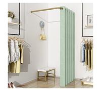 XILYZMO El Probador De La Tienda De Ropa, Vestuario Portátil, Vestuario Pista Móvil Tipo C, Incluyendo Coloración Cortinas Barra Suspensión Y Enganchar con Un Gancho(H,120x120cm)