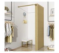 XILYZMO El Probador De La Tienda De Ropa, Vestuario Portátil, Vestuario Pista Móvil Tipo C, Incluyendo Coloración Cortinas Barra Suspensión Y Enganchar con Un Gancho(E,100x100cm)