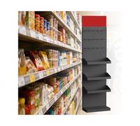 XILYZMO Estantería De Comercio Góndola De Metal con Panel Perforado, Expositor Comercial Pared Carga 100kg, Estante Modular para Supermercado, Tienda Y Bazar(A-40x20x150cm)