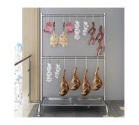XILYZMO Expositor Colgante Carne Asada, Acero Inoxidable, Cerdo Ahumado, Almohadillas, para Cocinas Comerciales, Asar Salchichas, para Carnicerías Y Puestos De Carne Cruda.(108x160cm)