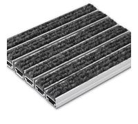 XILYZMO Felpudos Grandes para La Nieve, con Respaldo Antideslizante Felpudos con Marco, Impermeables De Aleación De Aluminio para Alfombras para El Hogar Bancos Hoteles(Black,80x160cm)