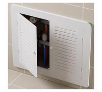 XILYZMO Interior Exterior Celosía Rejilla Ocultar Tuberías Puertas Dobles Madera Cubiertas Radiadores Esquinas Redondeadas Diseño Manija Puertas Acceso para Decoración Caja(70x60cm)