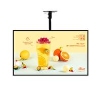 XILYZMO Marco Delgado A Presión Caja Luz LED, Restaurante Cartel Iluminado Exhibidor Retráctil Aleación Titanio LED Retroiluminado Tablero Menú Montaje Pared Caja Luz Ultrafina(B-70x50cm)