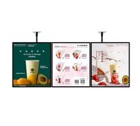 XILYZMO Marco Delgado A Presión Caja Luz LED, Restaurante Cartel Iluminado Exhibidor Retráctil Aleación Titanio LED Retroiluminado Tablero Menú Montaje Pared Caja Luz Ultrafina(A-180x80cm)