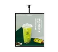 XILYZMO Marco Delgado A Presión Caja Luz LED, Restaurante Cartel Iluminado Exhibidor Retráctil Aleación Titanio LED Retroiluminado Tablero Menú Montaje Pared Caja Luz Ultrafina(A-60x80cm)