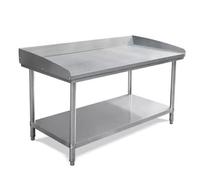 XILYZMO Mesa De Preparación Comercial Alta Resistencia, Repisa Inferior Esquinas Redondeadas Y Mesa Trabajo Acero Inoxidable para Restaurantes, Cocinas, Hogares Y Hoteles.(70x50x80cm)