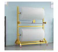 XILYZMO Mesa Embalaje Resistente Con Cortador, Dispensador Plástico Burbujas Metal, Estación Envío Móvil E-commerce Amarillo(B-120x60x180cm)