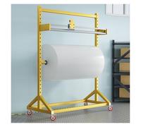 XILYZMO Mesa Embalaje Resistente Con Cortador, Dispensador Plástico Burbujas Metal, Estación Envío Móvil E-commerce Amarillo(A-150x60x180cm)
