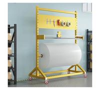 XILYZMO Mesa Embalaje Resistente Con Cortador, Dispensador Plástico Burbujas Metal, Estación Envío Móvil E-commerce Amarillo(C-150x60x180cm)