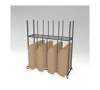 XILYZMO Metales Cartón Estar De Pie, Almacén Supermercado Portátil Cartón Carro, con Ruedas Portátil Cartón Organizador para Almacén Comercial(120x36x110cm)