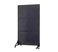 XILYZMO Panel Metálico Perforado, Etál Tablero Perforado Torre Paneles, Tablero Perforado Organizador Control Pared, Polea Suelo Arte Soporte Exhibición, Piezas Extra Ganchos(Black,100x160cm)