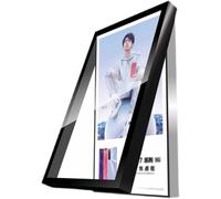 XILYZMO Panel Publicitario, Publicidad Marcos para Fotografías, Letreros Comerciales Soporte para Letreros Menú, Marco De Aluminio Letrero con Caja De Luz LED(4cm-80x60cm)