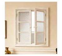 XILYZMO Paneles Pared Madera Acento, Vidrio Transparente, Marco Ventana Rectangular Vidrio, Que Se Puede Abrir, Recibidor, Ventanas con Marco Empotrado, Tiendas, Tiendas(B)