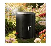 XILYZMO Plegable Afuera Barril Lluvia, Portátil Agua Lluvia Sistema Recogida Tanque Agua, con Grifos PVC Tanque Almacenamiento Agua para Almacenamiento Tanque De Pesca(0.4x0.75m)