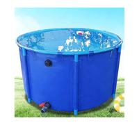 XILYZMO Pozo Decorativo Jardin, Piscina Elevada Lona (Redonda Y Plegable), Estanque Cría Peces Koi Y Estanque Exterior para Almacenamiento Agua para Acuicultura Doméstica.(1.5x0.6m)