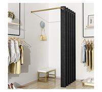 XILYZMO Probador de Tienda de Ropa Portátil, Vestuario Móvil Tipo C con Cortinas, Barra de Suspensión y Gancho, Color J, 100x100cm