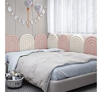 XILYZMO Suave Relleno Tapizado, Paneles De Pared Tapizados, 3D Pared Panel Pegamento Cabecero, Kid's Anticolisión Tapizado, para Interior Pared Revestimiento (Color : Rosado, Tamaño : 160x40cm)