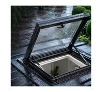 XILYZMO Trampilla Acceso Tejado Impermeable Claraboya PC | Apertura Fácil 90° | Marco de Aluminio | Bloquea Rayos UV | Soporta 45 kg | Tamaños a Medida | Bisagras Inox 304(40x40cm)