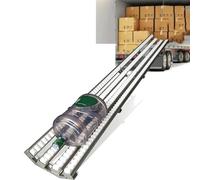 XILYZMO Transportador Gravedad Sin Motor, Ruedas ABS Alta Resistencia Modulares, Rampa Cajas Para Granja Camión Transferencia Carga(Blanco,50x210cm)