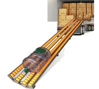 XILYZMO Transportador Gravedad Sin Motor, Ruedas ABS Alta Resistencia Modulares, Rampa Cajas Para Granja Camión Transferencia Carga(Amarillo,50x290cm)