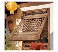 XILYZMO Ventanas Abatibles Madera Maciza Rejas Manuales De Estilo Antiguo Ventilación Ventanas Batientes Montaje Empotrado para Entradas, Restaurantes, Casas Té(B-Brown,90x140cm)