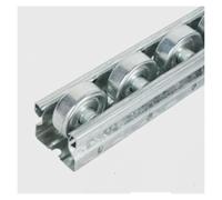 XILYZMO Vía De Rodillos Gravedad Carga Pesada, Carril Acero Galvanizado Ruedas Hierro, Capacidad 100kg/m 40x33mm Transportador Industrial(Long-1.25m)